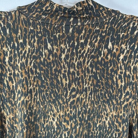 Free People Women’s Wild Thing Leopard Print Brown/Black Square Neck with Tie S - Picture 7 of 8